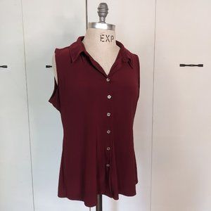 Red/Maroon, Tommy HIlfiger Blouse, size L